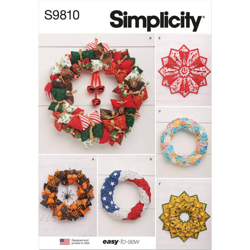 Sæson kranse Simplicity snitmønster 9810 Os