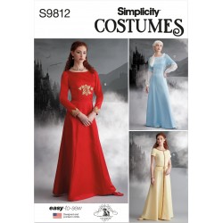 Middelalder kjole voksen kostume Simplicity snitmønster 9812