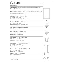 Div. og dekorationer til bordet Simplicity snitmønster 9815 OS