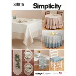 Div. og dekorationer til bordet Simplicity snitmønster 9815 OS