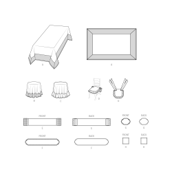 Div. og dekorationer til bordet Simplicity snitmønster 9815 OS