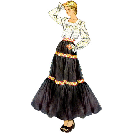 1970´vintage nederdel og bluse Simplicity snitmønster 9816 A