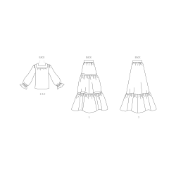 1970´vintage nederdel og bluse Simplicity snitmønster 9816 A