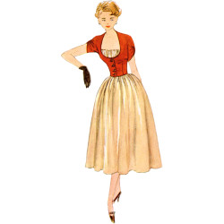 1950´vintage langkjole og jakke Simplicity snitmønster 9819