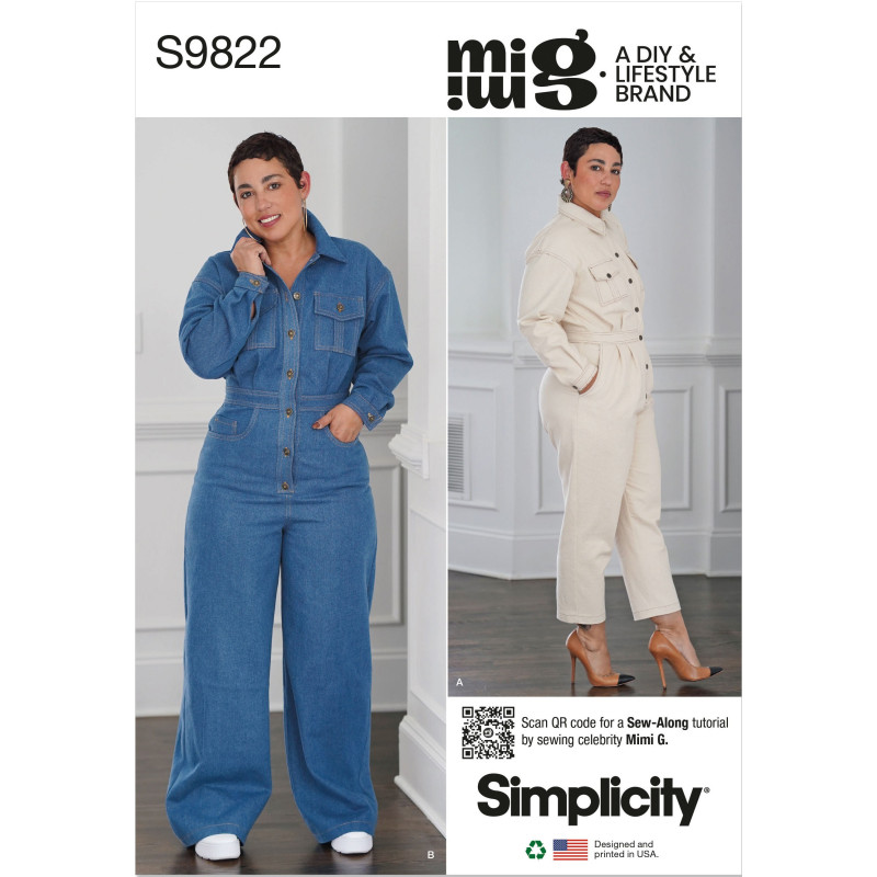 Helddragt også plusmode Simplicity snitmønster 9822