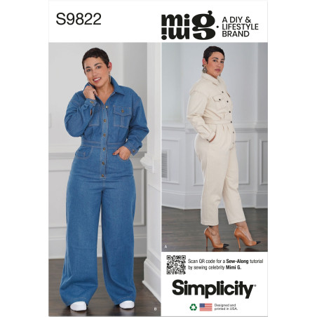 Helddragt også plusmode Simplicity snitmønster 9822