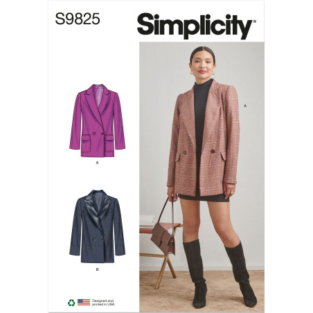 Dame Habit jakke  også plusmode Simplicity snitmønster 9825
