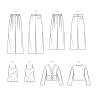 Kort jakke top og bukser  plusmode  Simplicity snitmønster 9827