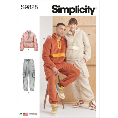 Anorak og bukser ham/hende Simplicity snitmønster 9828 A