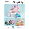 Tøjdyr plusdyr Simplicity snitmønster 9837 OS