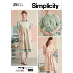 Kjole og forklæde Simplicity snitmønster 9835 A