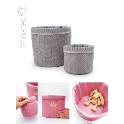 Quiltet Opbevaringskurv Minikrea snitmønster 125