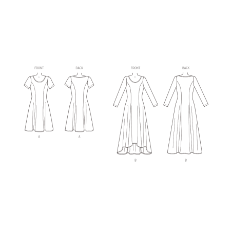 Kjole High/low  New Look snitmønster 6765