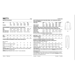 Bukser  og overdel New look snitmønster easy 6771