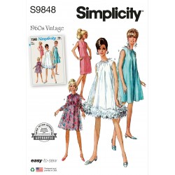 1960´vintage kjole også plusmode Simplicity snitmønster S9848