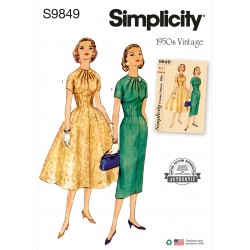 1950´vintage kjole Simplicity snitmønster S9849