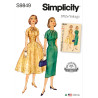 1950´vintage kjole Simplicity snitmønster S9849