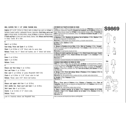1970´vintage dukketøj 29 cm dukke  Simplicity snitmønster S9869 Os