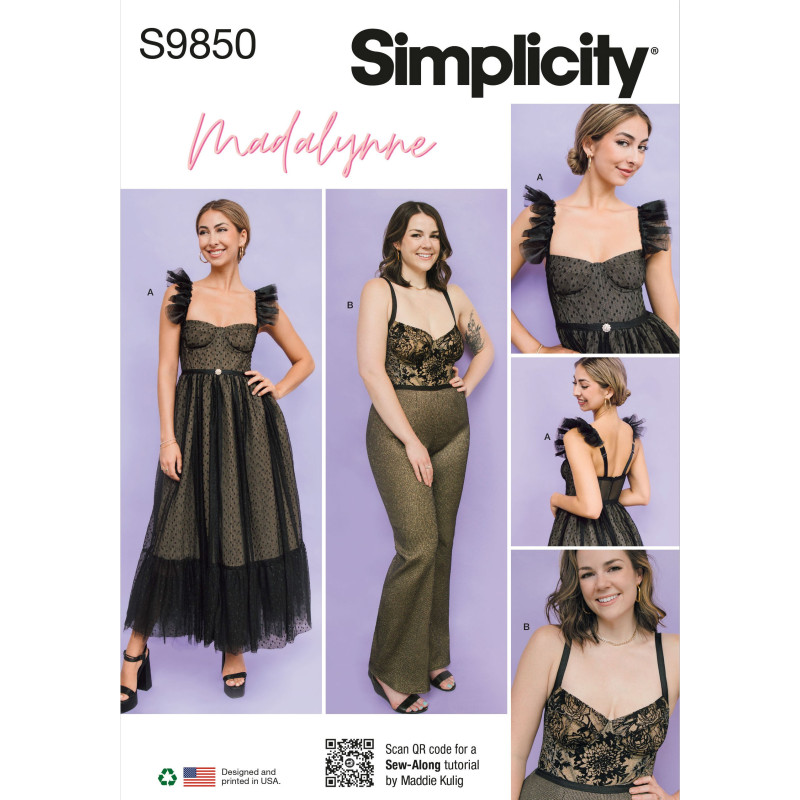 Kjole og jumpsuit også plusmode Simplicity snitmønster S9850