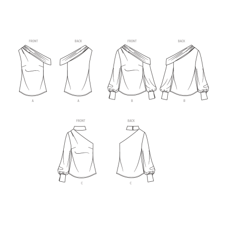 Bluse også plusmode Simplicity snitmønster S9851