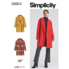 Kort frakke m/lommer også plusmode  Simplicity snitmønster S9854