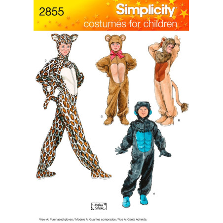 Udklædning Simplicity snitmønster S2855