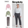 Bluse og bukser også plusmode Simplicity snitmønster S9855