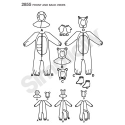 Udklædning Simplicity snitmønster S2855