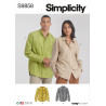 Unisex skjorte ham/hende Simplicity snitmønster S9858 A easy