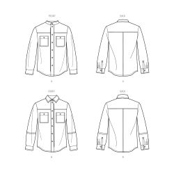 Unisex skjorte ham/hende Simplicity snitmønster S9858 A easy