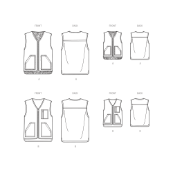 Vest til hele familien Simplicity snitmønster S9860 A