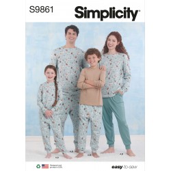 Hjemmesæt til hele familien Simplicity snitmønster S9861