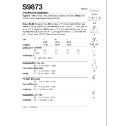 Forklæde og gryde lapper Simplicity snitmønster S9873