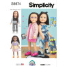 Dukketøj til 45,5 cm dukke Simplicity snitmønster S9874
