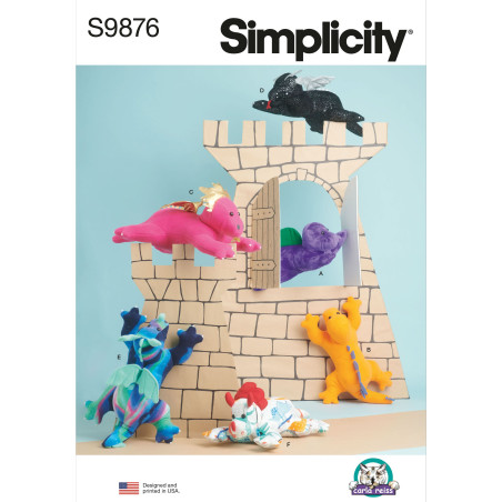 Tøjdyr Drage og dinosaurus  Simplicity snitmønster S9876