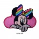 Minnie med regnbue sløjfe broderet strygemærke