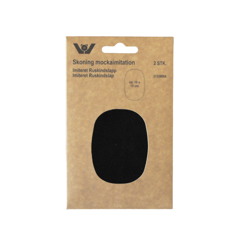 Imiteret ruskinds lapper oval 10x15 cm