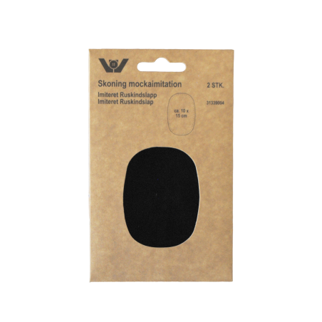 Imiteret ruskinds lapper oval 10x15 cm