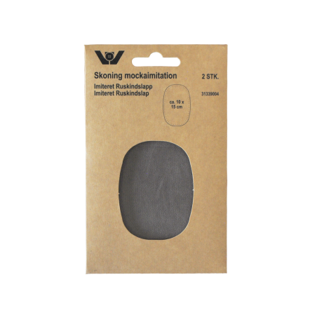 Imiteret ruskinds lapper oval 10x15 cm