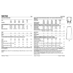 Bluse m/snøre og nederdel New look snitmønster easy N6782