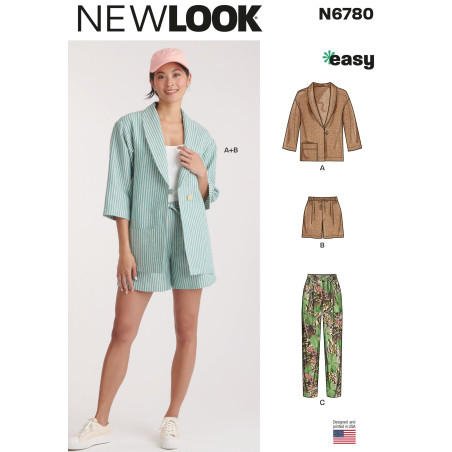 Jakke shorts og bukser New look snitmønster easy  N6780