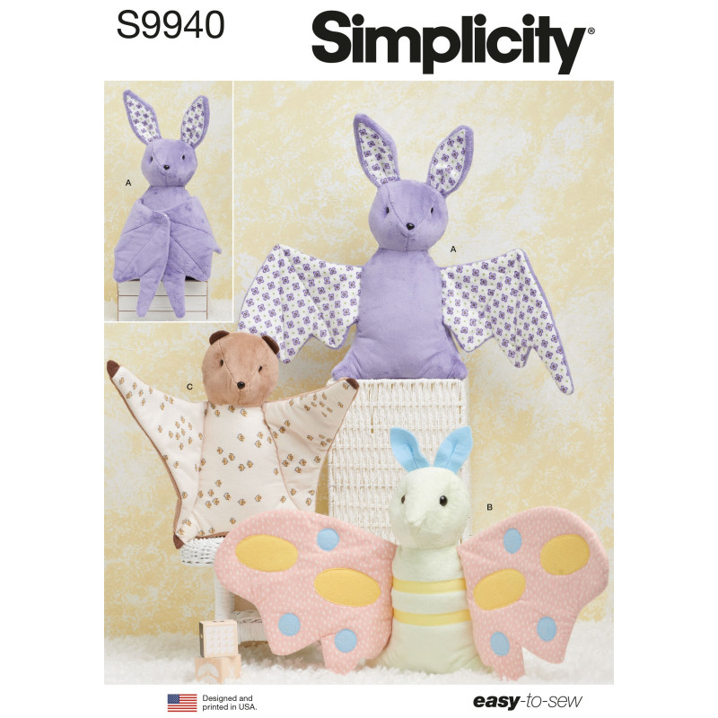 Tøjdyr Simplicity snitmønster 9940 OS