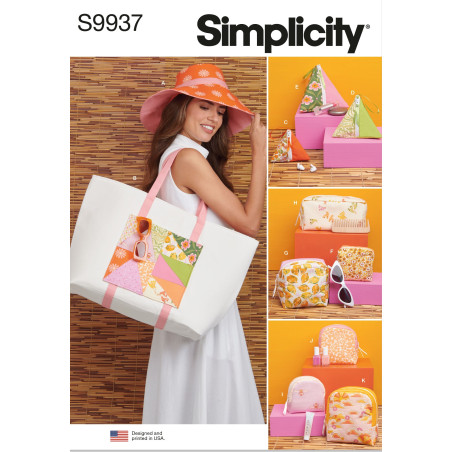 Hat og shopper Simplicity snitmønster 9937 A