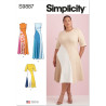 Kjole i baner  plusmode  Simplicity snitmønster 9887