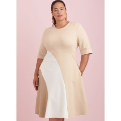 Kjole i baner  plusmode  Simplicity snitmønster 9887