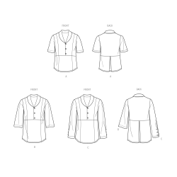 Sommer skjorte/bluse  plusmode Simplicity snitmønster 9890