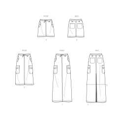 Nederdel Simplicity snitmønster 9891
