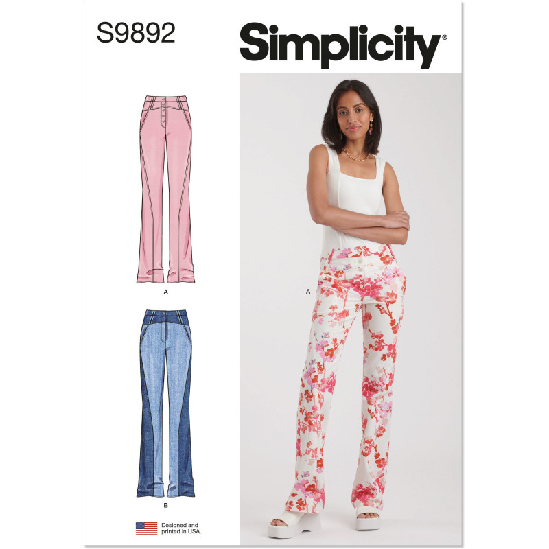 Bukser m/kort talje også plusmode Simplicity snitmønster 9892
