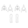 Leggings og kort jakke også plusmode Simplicit snitmønster 9895