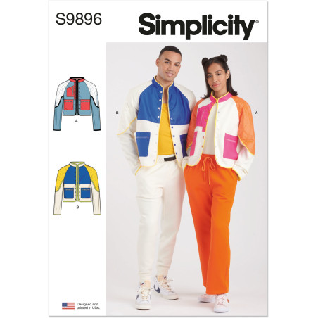 Unisex jakke  ham/hende Simplicity snitmønster 9896 A